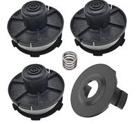 3 cabezales de recortadora y 1 cubierta de bobina para Makita DUR141 DUR181RF DUR181Z DUR181 DUR180 piezas de recortadora de cuerda con resorte, parte n.º 196146-9 195858-1