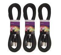 3 cables de señal QTX 6 M DMX Lighting XLR