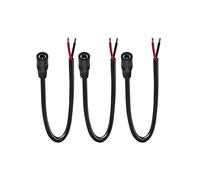 3 Cables Pigtail de 5,5 mm X 2,5 mm, Cable de Alimentación de CC Hembra con Conector DC5525, para Fuente de Alimentación de Almacenamiento, Panel