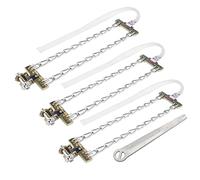 3 cadenas antideslizantes para neumáticos de nieve, hielo, barro, cinturón de seguridad de invierno para coche, camión, SUV, material de acero al manganeso con bloqueo de apriete (Grande 35,83x15,75