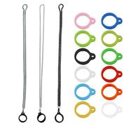 3 Cadenas Coles De Metal, 13 Anillos De Goma De Silicona, Cordón Universal Creativo, Cordón Anti-Lafunción Simple Y Clásico, Multifunción.