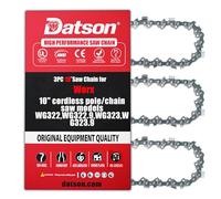 3 cadenas de motosierra de 10 pulgadas para motosierra Worx WG323 WG323.9, cadena de repuesto de 10 pulgadas para motosierra Worx WG322 WG322.9