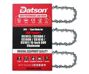 3 cadenas de motosierra de 16 pulgadas de repuesto para motosierra EGO Power+ CS1613, CS1604, CS1600, CS1610, CS1611 de 16 pulgadas y 56 V