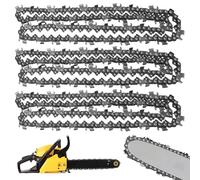 3 cadenas de sierra: 35 cm de cadena de motosierra 3/8 LP, 52 eslabones de accionamiento de 1,1 mm con brazos antirretorno, compatible con Einhell-GE-LC 18/25 Li, Bosch AKE 35S, Dolmar, Ryobi, Oregon