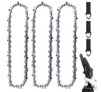 3 cadenas de sierra de 20 cm, 3/8 pulgadas, 1,1 mm, 33 TG, compatible con Einhell FORTEXXA 18/20 TH & GC-LC 18/20 Li T, cadenas de motosierras compatibles con WORX WG349E.9