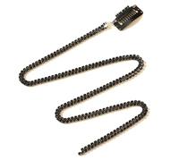 3 cadenas para el pelo de 52 cm con brillantes brillantes para trenzas, cadenas punk de cristal borla con pinzas para el pelo Bling Borla Fiesta Accesorios para el pelo para mujeres Navidad Halloween