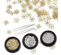 3 Cajas De Copos De Nieve, 2 Pinzas, Materiales Artesanales, Decoración Navideña, Regalos Para Novios Y Novias, Rizadores De Pestañas De Maquillaje, Pegatinas Manuales Y Pinzas.