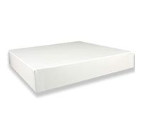 3 cajas de regalo cuadradas - blanco con tapa - Dimensiones interiores: 24 x 24 x 4 cm - Caja de regalo, caja de almacenamiento, caja de fotos, archivador, caja de documentos.