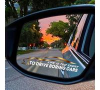 3 calcomanías con texto en inglés "Life is Too Short to Drive Boring Cars", con cita motivacional para coche, con estilo de carreras, calcomanía impresa UV, impermeable, extraíble, decoración de