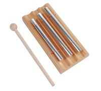 3 - Campanillas de viento con péndulo, xilófono educativo para niños, instrumento de percusión de escritorio con mazo, conjunto de campanas de aluminio y haya de tono claro para el