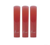 3 cañas de plástico de resina para clarinete, soprano, alto, saxofones tenores y fáciles de controlar (rojo soprano)