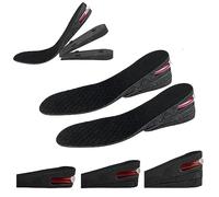 3 capas de aumento de altura Plantillas de zapatos Elevador Kit de elevación de hasta 7 cm 2.8 "Unisex Cojín de aire Almohadilla del talón Boot Insertar Taller