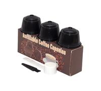 3 cápsulas de café reutilizables con cepillo de fácil limpieza y cuchara, taza de filtro de café adecuadas para hacer café eficaz