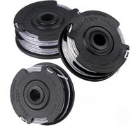 3 carretes de repuesto de nailon de doble capa, compatibles con cortacésped Greenworks, color gris,