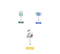3 carretes retráctiles para insignias, bonito soporte para tarjetas de identificación con clip de cocodrilo, para enfermeras, estudiantes, profesores, oficina, accesorios a granel (estilo 3)
