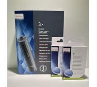 3 cartuchos de filtro y pastillas de limpieza, 12 unidades, compatibles con Jura Claris Smart+ Original