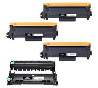 3 cartuchos de tóner TN2510XL TN2510 y 1 tambor DR2510 compatible para Brother Toner TN-2510XL DR2510 TN2510 para MFC-L2835DW MFC-L2827DW MFC-L2800DW DCP-L2660DW DCP-L2620DW DCP-L2620DW DCP-L2800DW