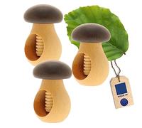 3 cascanueces de madera de seta, ideal para niños y mayores, abre cada nuez con poca fuerza, el cuenco permanece en la seta, idea de regalo de Navidad, Papá Noel, amigo invisible, de madera de haya,