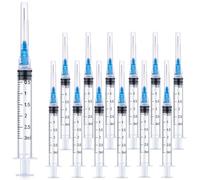 3 cc 3 ml con calibre 23 de 1 pulgada, utensilios de laboratorio estériles para investigación científica, dispensación industrial o medición de líquidos, paquete de 50
