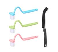 3 Cepillos Curvados para Inodoro Con Limpiador de Bordes y Juntas - Escobilla de Baño Con Limpiador Lateral