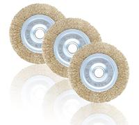 3 cepillos de alambre limpiador de patio para Ry-obi RAC814, cepillo de rueda de alambre de acero de repuesto con agujero de eje de 16 mm para RY18PCA-0 OPC1800 OPC1815 EFB 400/401, eliminación de