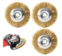 3 cepillos de alambre RAC814 de repuesto para Ryobi Patio Cleaner cepillo de rueda de alambre con agujero de eje para RY18PCA-0 OPC1800 OPC1815 EFB 400/401 más limpieza de desechos de juntas de óxido