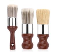 3 cepillos de bálsamo para muebles, cuero y madera, herramienta de pulido y aplicador de cera, herramienta de cepillado de cera de bálsamo, cerdas suaves para cuero del hogar