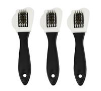 3 Cepillos de Limpieza para Zapatos de 4 Lados, Cepillo de Limpieza para Zapatos de Gamuza, Cepillo Multiusos para Gamuza, Cerdas de Latón, Limpia Y Proporciona la Siesta