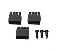 3 cepillos de repuesto para reposaflechas con tornillos para rehenes de arco - Cerdas de hierro de plástico negro 0,7 cm engranaje