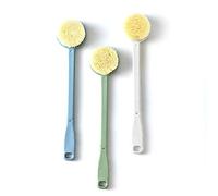 3 cepillos exfoliantes de limpieza para baño con mango largo que se adapta a un rango limitado de movimiento