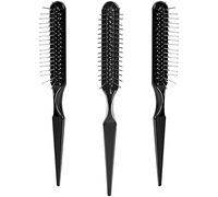 3 cepillos para peluca, 3 filas de alambre, cepillos negro, tamaño de viaje, peines metal para desenredar pelucas sintéticas, peluquería, principiantes