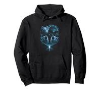 3 Cerdo Aullando Mystic Lunar Cold Blue Moon Eclipse Forest Sudadera con Capucha