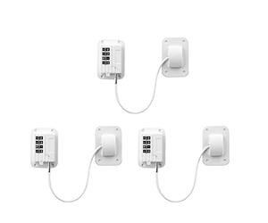 3 cerraduras de seguridad para ventanas autoadhesivas, bloqueo de seguridad para ventanas, bloqueo de cable para uso doméstico, público y comercial