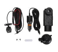 3 Channel Dash CAM Car, Front Rear Inside 1080P Full HD Infrared Night Viewing Loop Recording 24 Hours Parking Mode 64GB Card 2in Screen Parking Mode