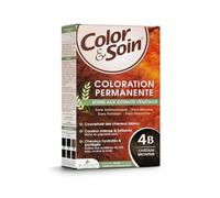 3 Chênes Color & Soin 4B Castaño Brownie - Tinte Pelo Sin Amoniaco | Tinte permanente sin amoniaco - Cobertura total de canas - Con Omega 9 y proteínas vegetales - Kit completo