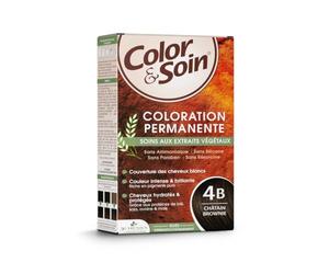 3 Chênes Color & Soin 4B Castaño Brownie - Tinte Pelo Sin Amoniaco | Tinte permanente sin amoniaco - Cobertura total de canas - Con Omega 9 y proteínas vegetales - Kit completo
