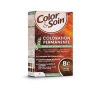 3 Chênes Color & Soin 8C Rubio Cobrizo - Tinte Pelo Sin Amoniaco | Tinte permanente sin amoniaco - Cobertura total de canas - Con Omega 9 y proteínas vegetales - Kit completo