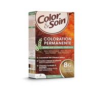 3 Chênes Color & Soin 8G Rubio Claro Dorado - Tinte Pelo Sin Amoniaco | Tinte permanente sin amoniaco - Cobertura total de canas - Con Omega 9 y proteínas vegetales - Kit completo