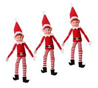 (3) Christmas Elf Sitting On A Shelf Tree Decoration Plush Toys Home Holiday Season