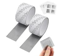 3 cintas adhesivas de reparación, 2 rollos de cinta de reparación para mosquitera, fuerte adherente, protección contra insectos para ventanas, reparación, para agujeros de reparación, parches