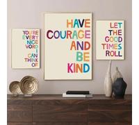 3 citas sobre el arcoíris,el poder del arcoíris,el amor es amor,arte de pared,impresión minimalista,lienzo,pintura,pósteres para decoración del hogar. 60x80cmx3 Sin Marco