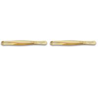 3 Claveles 12246 - Pinza depilar cangrejo 9 cm oro (Paquete de 2)