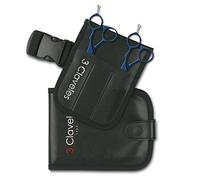 3 Claveles 12689 - Kit Peluquería de Estuche Cinturon y Tijera Peluquero Corte y Esculpir de 5.5", Azul
