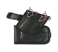 3 Claveles 12693 - Kit Peluquería De Estuche Cinturon Y Tijera Peluquero Corte Y Esculpir De 5.5", Rosa, 2 Unidad, 300 g