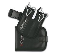 3 Claveles 12760 - Set Peluquero con Estuche y 2 Tijeras de 5.5" y Navaja