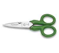3 Claveles 152 Tijeras Electricistas Clásica, Aislante, Acero de Carbono-(12,5 cm, 5") Verde