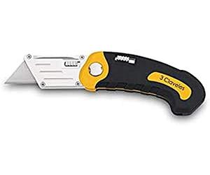 3 Claveles 215 - Cúter navaja plegable de 10 cm, zinc