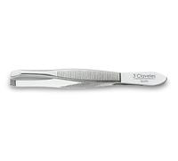 3 CLAVELES 2230 Pinza Depilar Cangrejo, Níquel De 8 Cm, Rojo