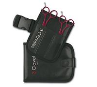 3 Claveles 2690 - Kit Peluquería De Estuche Cinturon Y Tijera Peluquero Corte Y Esculpir De 5.5", Roja