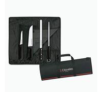 3 Claveles 28009 Set de 3 Cuchillos de Jamón, Chaira, Estuche, Acero Inoxidable, Multicolor, Estuche Cocinero Jamón